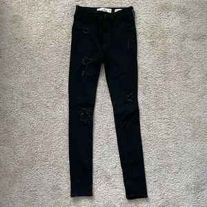 Distressed Black Jeans